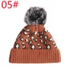 Leopard-Print Woolen Jacquard Knit Cap Wool Cap