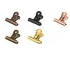 Materiały do ​​montażu Copper Spoide Clips Vintage klipsy szkieletowe Metalowa galwanizacja Bulldog Zawias Klipy zaciski do papieru do map papierów Tagi SN6261