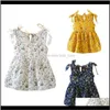 Kläder Baby, MaternitySummer Casual Baby Floral Mönsterband Klänning Bomull Kids Toddler Ärmlös Pageant Sundress Polyester Girls Dres