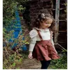 Korea Style Kids T-shirts Höst Girl Floral Bomull Långärmad Bottenskjorta Barnkläder E20575 210610