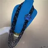 10Strands Black Stone White Freshwater Pearl Necklace Micro Inlay Zircon Blue Flowers Accessorie 80-90cm Fashion Jewelry