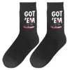 Herrensocken Crew Fashion Street Art Marke GOT EM Sammlerstück Weihnachten Süßes Geschenk Basketballschuhe Kreativ Geburtstag Weihnachten G295Y