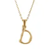 Collier Étoile même style Hip Hop Plaqué Or 18 Carats Acier Inoxydable Métal Bambou 26 Alphabet Az Minimaliste Femmes Hommes Lettre Initiale 4944399