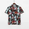 2021SS 살구 화이트 블루 웨크 마 마리아 하와이 셔츠 남성 여성 디지털 인쇄 티셔츠 스트리트웨어 의류 남성 캐주얼 셔츠
