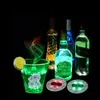 Holiday Led Coaster Lighting Coasters Fles Light Flessen Greenifier LED's Stickers Coely Drinks Flash Lights Up Cups Perfect voor Party Weding Bar Usalight