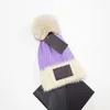 Högkvalitativ designer päls pom poms barn hatt vinter hattar för kvinnor kepsar baby stickade mössor lock 1-12 år gammal