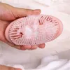 Silikonowe dania do mydła z szczotką czystą prysznic mydła Uchwyt Urządzenia Unchurpose Cute Prezent dla kobiet RRE11282