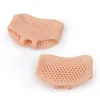 Cuidado de los pies Almohadillas de gel de silicona suave y transpirable para los dedos de los pies Almohadilla metatarsiana antideslizante para el talón alto 3 colores en stock