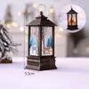 Sznurki Boże Narodzenie Light Płomień Lampa LED Czarny Przenośny Mały Oil Pokój Wystrój Wróżka Światła Dekoracje Rok 2022