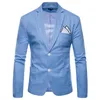 Mens Moda Algodão Linho Slim Fit Blazer Jaqueta Lightweight Casual Terno Sólido Blazer Party Party Festa Blazer Masculino 210522