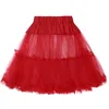 Jupes 2021 noir rouge blanc femmes Tutu jupe Mini Tulle filet Crinoline Rockabilly jupon sous-jupe Slip Vintage