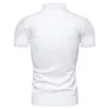 Desenhos de algodão verão homens polos manga curta sólida slim encaixe zíper patchwork polo camisa homens moda business casual polo homens usa s