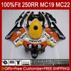 Honda CBR 250RR için Turuncu Repsol Kaporta Enjeksiyonu 250RR 250 RR CC 250R MC19 88-89 Vücut 112HC.195 CBR250RR 88 89 CBR250 RR CC 1988-1989 CBR 250CC 1988 1989 OEM Fairing Kiti