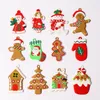 Blanda Jul Charms Xmas Tree Ornaments Santa Claus Snowflake Snowman Pendants DIY Smycken Tillbehör Partihandel