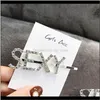 Iced Out Full Rhinestone BLING Letter Hairpins Headwear för tjejer Barnklipp Pins Barrette Tools PGF8E Otykt