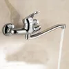 Double Hole Cold And Faucet Single Handle Wall-mounted Entry Type Tap With Spout Very Short 15 Cm Bathroom Sink Faucets