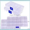 Bins Housekeeping Organization Garden 15 Grids Home Empty Storage Container Box For Jewelry Earring Case Holder Organizer Boxes Drop D