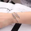 Fashion Personality Leaf Bracelet Cuff Opening Bracelets Bangle Arm Jewelry for Women Jewelry Gift Gold/Rose Gold Birthday Gifts X0706