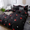 Conjunto de cama de moda contém folha decorno capa pillowcase modesto plantas de plantas de animais Uso completo gêmea gêmeo conjunto 210706