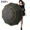 130 cm Big Top Qualität Regenschirm Männer Regen Frau Winddicht Große Paraguas Männliche Frauen Sonne 3 Floding Outdoor Parapluie 210626