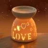 Ceramic Essence Oil Burner Hollow Aromatherapy Stove Candle Light Holder Night Fragrance Lamp Home Decoration Accessories