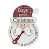 Ornements de Noël en bois créatif compte à rebours horloge décoration de la maison en bois calendrier de vacances pendentif 2 Style XD24832