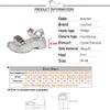 LazySeal Summer Wedge Sandals Women's Shoes With Diamond Hook Loop Platform Sandals Thick Bottom Shoes Ladies Footwear sandalias Y0721