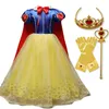 Girl's Dresses Girls Princess Costume For Kids Halloween Party Cosplay Dress Up Children Disguise Fille