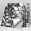 15x15cm Removable Marble PVC Tile Stickers Textured Bathroom DIY 3D Peel and Stick Wall for Waterproof 220217