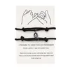 2pcs/set Charm Bracelet For Friendship Couples Magnetism Beads Pendant Bangles Women Man Lucky Wish Jewelry