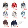 European and American Party Favor stripe lattice polyester long tassel Imitation wool square scarf women men's Shawl towel warm Scarves T10I98