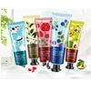 OneSpring Hand Cream Plant Essence Fuktgivande Anti Chapping Händer Krämer Blueberry Rose Avokado Skin Care 5pcs / Lot Nourishing