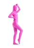 Unisex pembe lycra spandex catsuit kostüm tam kıyafet seksi kadın erkekler bodysuit kostümler geri fermuar cadılar bayramı partisi fantezi elbise cos240t