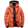 Men's Winter White Duck Down Jacket Oversize Padded Parkas Hooded Outdoor Thick Warm Snow Outwear Coats Plus Size 4XL 211008