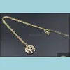 Anhänger Jewelryvintage Baum des Lebens Anhänger Halsketten Antik Silber vergoldet Charm Halskette Peace Trees Pullover Kette Schmuck Weihnachtsgeschenk