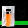 Portador de bebidas de plástico transparente y grueso, desechable, para llevar, contenedores, bolsas para beber, bolsa con asa de embalaje para jugo, taza de café