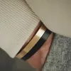 Matt yta borstat rostfritt stål tomt manschettbangle 4 färger armband smycken gåvor för man och kvinnor Q0719