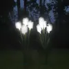 Decoratieve bloemen kransen aangepast LED-vezel optische riet licht buiten 5 hoofd haar gazon regendicht park vierkant