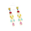 Dangle & Chandelier Colorful Water Drop Earrings For Women Shining Crystal Long Pendant Eardrop Brand Designer Statement Tassel Earring