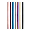 215mm Wide Stainless Steel Drinking Straws Reusable Colorful Boba Smoothie Milky Tea Metal Straw