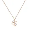 Simple Wisiorek Naszyjnik Czterolistny Clover Series Lucky Collarbone Chain