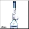 유리 비커 봉 새장 퍼크 두꺼운 비이커베이스 디자인 매트릭스 퍼콜러 버블러 석유 굴착 장치 흡연 물 파이프 DAB 리그 후카