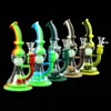 Shisha hookah água tubos de fumo de silicone mangueira de vidro bong bong fulgor na noite flutuador cachimbos