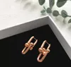 Women New Stainless Steel Stud Earring Design Chain Link Earrings Ear Hook Wedding Party Jewelry3795955