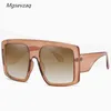 Старинные роскошные квадратные солнцезащитные очки для женщин розовый леопардовый печать очки дизайнер отдельных ретро элегантных больших оттенков UV400