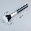 Single Face Brush Blush Borstes Platt Head Goat Hair Trähandtag Kontur Shadow Brushes DoubleLayer Loose White Dazzling Soft PL4819212