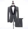 Wydajność Błyszczące Green Men Garnitury 2 Sztuk Czarny Lapel Costum Homme Małżeństwo Groom Wedding Wear Terno Masculino Slim Fit Blazer Męskie Blazers