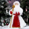 Santa Claus Doll Plush Christmas Day Decoration Ornaments Candy Bucket Scandinavian Navidad Year Gifts for Kids 211019