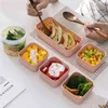 Bärbar Lunchbox Uppvärmd Lunchbox För Barn Matlagringsbehållare Med Kammare Termisk 2 Skikt Bento Kid 210423