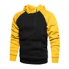 Hoodie Homens Moda Casual Feece Solto Hip Hop Streetwear Hoodies Meatshirt Roupas Retalhos Outwear Outwear Malha Masculino Plus Size 211217